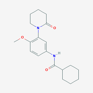 N-[4-methoxy-3-(2-oxopiperidin-1-yl)phenyl]cyclohexanecarboxamide