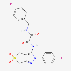 N-[2-(4-fluorophenyl)-5,5-dioxo-2H,4H,6H-5lambda6-thieno[3,4-c]pyrazol-3-yl]-N'-[(4-fluorophenyl)methyl]ethanediamide