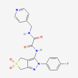 N-[2-(4-fluorophenyl)-5,5-dioxo-2H,4H,6H-5lambda6-thieno[3,4-c]pyrazol-3-yl]-N'-[(pyridin-4-yl)methyl]ethanediamide