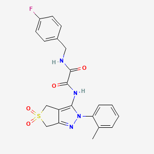 N'-[(4-fluorophenyl)methyl]-N-[2-(2-methylphenyl)-5,5-dioxo-2H,4H,6H-5lambda6-thieno[3,4-c]pyrazol-3-yl]ethanediamide