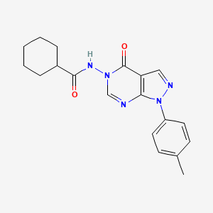 N-[1-(4-methylphenyl)-4-oxo-1H,4H,5H-pyrazolo[3,4-d]pyrimidin-5-yl]cyclohexanecarboxamide