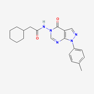 2-cyclohexyl-N-[1-(4-methylphenyl)-4-oxo-1H,4H,5H-pyrazolo[3,4-d]pyrimidin-5-yl]acetamide