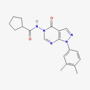 N-[1-(3,4-dimethylphenyl)-4-oxo-1H,4H,5H-pyrazolo[3,4-d]pyrimidin-5-yl]cyclopentanecarboxamide