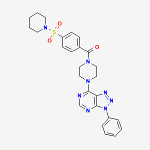 1-{3-phenyl-3H-[1,2,3]triazolo[4,5-d]pyrimidin-7-yl}-4-[4-(piperidine-1-sulfonyl)benzoyl]piperazine