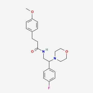 N-[2-(4-fluorophenyl)-2-(morpholin-4-yl)ethyl]-3-(4-methoxyphenyl)propanamide