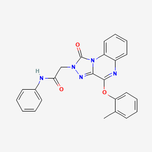 2-[4-(2-methylphenoxy)-1-oxo-1H,2H-[1,2,4]triazolo[4,3-a]quinoxalin-2-yl]-N-phenylacetamide
