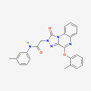2-[4-(2-methylphenoxy)-1-oxo-1H,2H-[1,2,4]triazolo[4,3-a]quinoxalin-2-yl]-N-(3-methylphenyl)acetamide