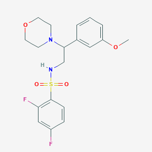 2,4-difluoro-N-[2-(3-methoxyphenyl)-2-(morpholin-4-yl)ethyl]benzene-1-sulfonamide