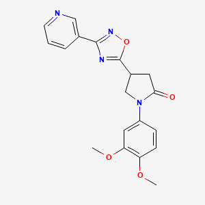 1-(3,4-dimethoxyphenyl)-4-[3-(pyridin-3-yl)-1,2,4-oxadiazol-5-yl]pyrrolidin-2-one