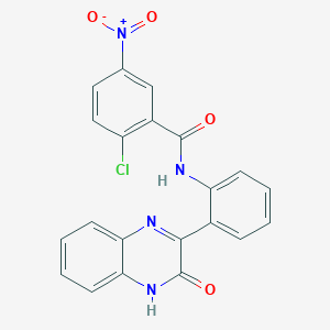 2-chloro-5-nitro-N-[2-(3-oxo-3,4-dihydroquinoxalin-2-yl)phenyl]benzamide