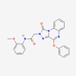 molecular formula C24H19N5O4 B6489244 N-(2-methoxyphenyl)-2-{1-oxo-4-phenoxy-1H,2H-[1,2,4]triazolo[4,3-a]quinoxalin-2-yl}acetamide CAS No. 1185040-45-2