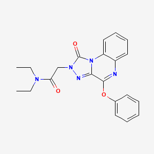 molecular formula C21H21N5O3 B6489255 N,N-diethyl-2-{1-oxo-4-phenoxy-1H,2H-[1,2,4]triazolo[4,3-a]quinoxalin-2-yl}acetamide CAS No. 1216829-42-3