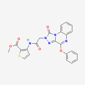 methyl 3-(2-{1-oxo-4-phenoxy-1H,2H-[1,2,4]triazolo[4,3-a]quinoxalin-2-yl}acetamido)thiophene-2-carboxylate