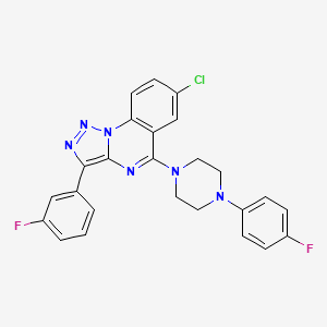 1-[7-chloro-3-(3-fluorophenyl)-[1,2,3]triazolo[1,5-a]quinazolin-5-yl]-4-(4-fluorophenyl)piperazine