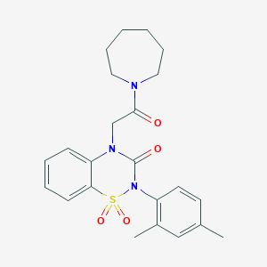 4-[2-(azepan-1-yl)-2-oxoethyl]-2-(2,4-dimethylphenyl)-3,4-dihydro-2H-1lambda6,2,4-benzothiadiazine-1,1,3-trione