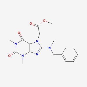 molecular formula C18H21N5O4 B6489280 methyl 2-{8-[benzyl(methyl)amino]-1,3-dimethyl-2,6-dioxo-2,3,6,7-tetrahydro-1H-purin-7-yl}acetate CAS No. 899724-62-0