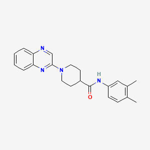 N-(3,4-dimethylphenyl)-1-(quinoxalin-2-yl)piperidine-4-carboxamide