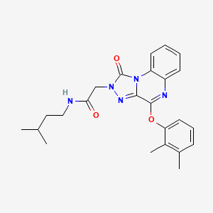 molecular formula C24H27N5O3 B6489297 2-[4-(2,3-dimethylphenoxy)-1-oxo-1H,2H-[1,2,4]triazolo[4,3-a]quinoxalin-2-yl]-N-(3-methylbutyl)acetamide CAS No. 1217002-70-4