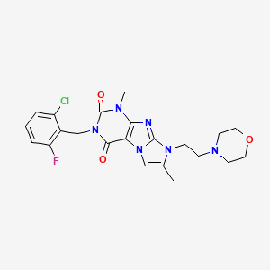 3-[(2-chloro-6-fluorophenyl)methyl]-1,7-dimethyl-8-[2-(morpholin-4-yl)ethyl]-1H,2H,3H,4H,8H-imidazo[1,2-g]purine-2,4-dione