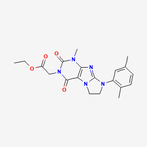 ethyl 2-[8-(2,5-dimethylphenyl)-1-methyl-2,4-dioxo-1H,2H,3H,4H,6H,7H,8H-imidazo[1,2-g]purin-3-yl]acetate