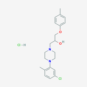 molecular formula C21H28Cl2N2O2 B6489337 1-[4-(5-chloro-2-methylphenyl)piperazin-1-yl]-3-(4-methylphenoxy)propan-2-ol hydrochloride CAS No. 1215522-72-7