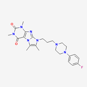 8-{3-[4-(4-fluorophenyl)piperazin-1-yl]propyl}-1,3,6,7-tetramethyl-1H,2H,3H,4H,8H-imidazo[1,2-g]purine-2,4-dione