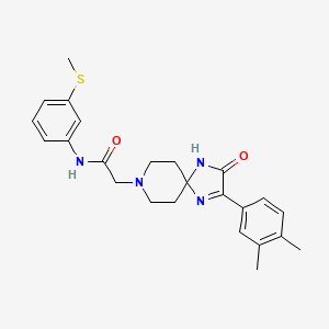 molecular formula C24H28N4O2S B6489362 2-[2-(3,4-dimethylphenyl)-3-oxo-1,4,8-triazaspiro[4.5]dec-1-en-8-yl]-N-[3-(methylsulfanyl)phenyl]acetamide CAS No. 1185115-06-3