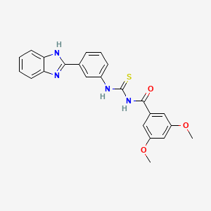 molecular formula C23H20N4O3S B6489374 1-[3-(1H-1,3-benzodiazol-2-yl)phenyl]-3-(3,5-dimethoxybenzoyl)thiourea CAS No. 477537-73-8