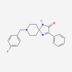 molecular formula C20H20FN3O B6489380 8-[(4-fluorophenyl)methyl]-3-phenyl-1,4,8-triazaspiro[4.5]dec-3-en-2-one CAS No. 1189477-17-5