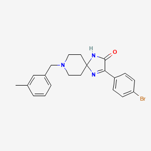 molecular formula C21H22BrN3O B6489394 3-(4-bromophenyl)-8-[(3-methylphenyl)methyl]-1,4,8-triazaspiro[4.5]dec-3-en-2-one CAS No. 1216921-82-2