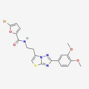 molecular formula C19H17BrN4O4S B6489411 5-bromo-N-{2-[2-(3,4-dimethoxyphenyl)-[1,2,4]triazolo[3,2-b][1,3]thiazol-6-yl]ethyl}furan-2-carboxamide CAS No. 894043-21-1