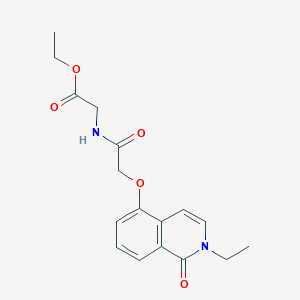 molecular formula C17H20N2O5 B6489459 ethyl 2-{2-[(2-ethyl-1-oxo-1,2-dihydroisoquinolin-5-yl)oxy]acetamido}acetate CAS No. 898430-95-0