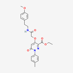 molecular formula C25H27N3O6 B6489486 ethyl 4-({[2-(4-methoxyphenyl)ethyl]carbamoyl}methoxy)-1-(4-methylphenyl)-6-oxo-1,6-dihydropyridazine-3-carboxylate CAS No. 899943-77-2