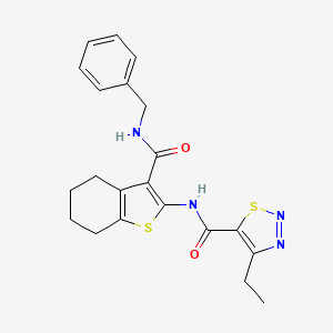 molecular formula C21H22N4O2S2 B6489508 N-[3-(benzylcarbamoyl)-4,5,6,7-tetrahydro-1-benzothiophen-2-yl]-4-ethyl-1,2,3-thiadiazole-5-carboxamide CAS No. 899975-66-7