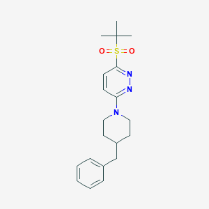molecular formula C20H27N3O2S B6489548 3-(4-benzylpiperidin-1-yl)-6-(2-methylpropane-2-sulfonyl)pyridazine CAS No. 1358738-78-9