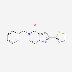 molecular formula C17H13N3OS B6489575 5-benzyl-2-(thiophen-2-yl)-4H,5H-pyrazolo[1,5-a]pyrazin-4-one CAS No. 1358828-17-7