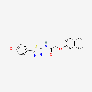 molecular formula C21H17N3O3S B6489614 N-[5-(4-methoxyphenyl)-1,3,4-thiadiazol-2-yl]-2-(naphthalen-2-yloxy)acetamide CAS No. 476461-84-4