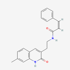 (2Z)-N-[2-(7-methyl-2-oxo-1,2-dihydroquinolin-3-yl)ethyl]-3-phenylprop-2-enamide