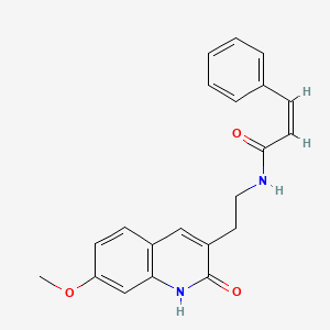 (2Z)-N-[2-(7-methoxy-2-oxo-1,2-dihydroquinolin-3-yl)ethyl]-3-phenylprop-2-enamide