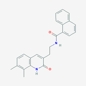 molecular formula C24H22N2O2 B6489659 N-[2-(7,8-dimethyl-2-oxo-1,2-dihydroquinolin-3-yl)ethyl]naphthalene-1-carboxamide CAS No. 851407-95-9