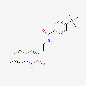 4-tert-butyl-N-[2-(7,8-dimethyl-2-oxo-1,2-dihydroquinolin-3-yl)ethyl]benzamide