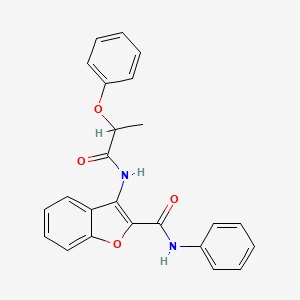 molecular formula C24H20N2O4 B6489798 3-(2-phenoxypropanamido)-N-phenyl-1-benzofuran-2-carboxamide CAS No. 887887-91-4