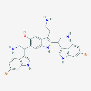 B064898 2,6-bis[2-amino-1-(6-bromo-1H-indol-3-yl)ethyl]-3-(2-aminoethyl)-1H-indol-5-ol CAS No. 159903-67-0