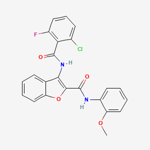 molecular formula C23H16ClFN2O4 B6489817 3-(2-chloro-6-fluorobenzamido)-N-(2-methoxyphenyl)-1-benzofuran-2-carboxamide CAS No. 887891-49-8