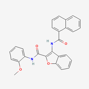 N-(2-methoxyphenyl)-3-(naphthalene-1-amido)-1-benzofuran-2-carboxamide