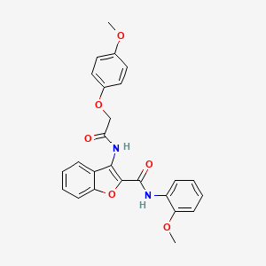 3-[2-(4-methoxyphenoxy)acetamido]-N-(2-methoxyphenyl)-1-benzofuran-2-carboxamide