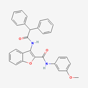 molecular formula C30H24N2O4 B6489856 3-(2,2-diphenylacetamido)-N-(3-methoxyphenyl)-1-benzofuran-2-carboxamide CAS No. 887895-50-3