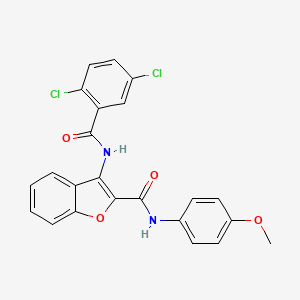 molecular formula C23H16Cl2N2O4 B6489863 3-(2,5-dichlorobenzamido)-N-(4-methoxyphenyl)-1-benzofuran-2-carboxamide CAS No. 887872-54-0