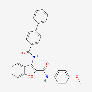 molecular formula C29H22N2O4 B6489865 3-{[1,1'-biphenyl]-4-amido}-N-(4-methoxyphenyl)-1-benzofuran-2-carboxamide CAS No. 887873-53-2