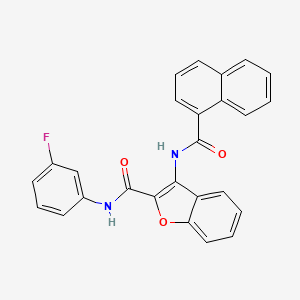 N-(3-fluorophenyl)-3-(naphthalene-1-amido)-1-benzofuran-2-carboxamide